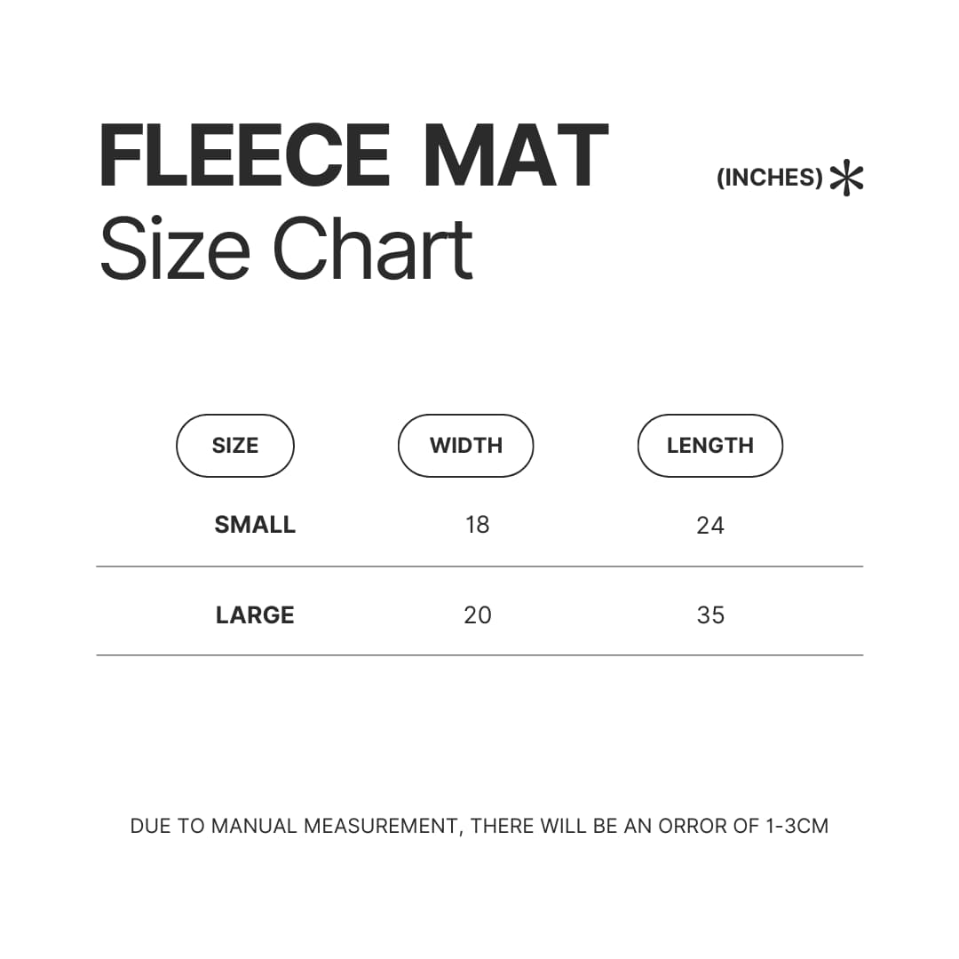Fleece Mat Size Chart - Serial experiments Lain Merch