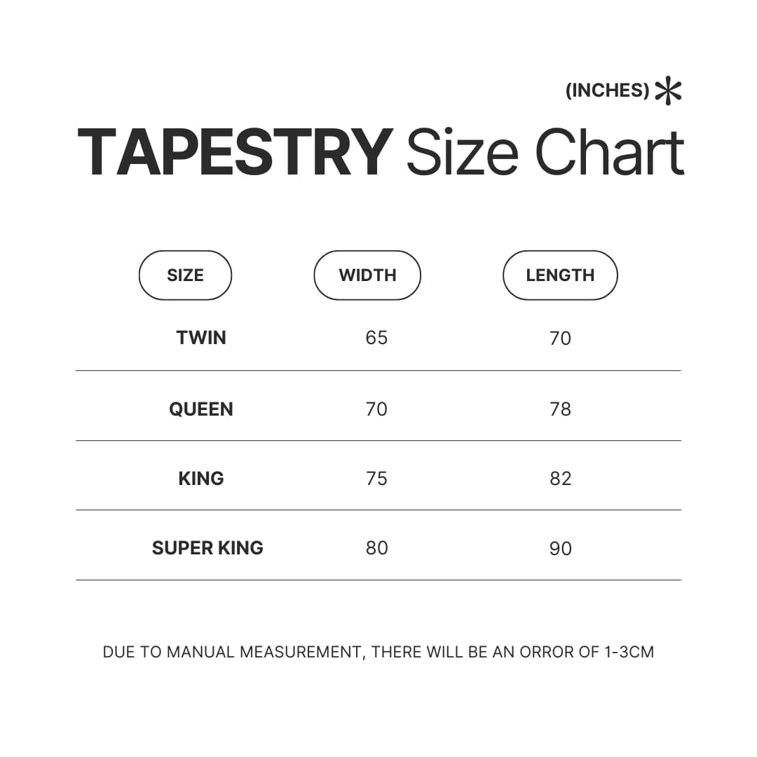 Tapestry Size Chart - Serial experiments Lain Merch