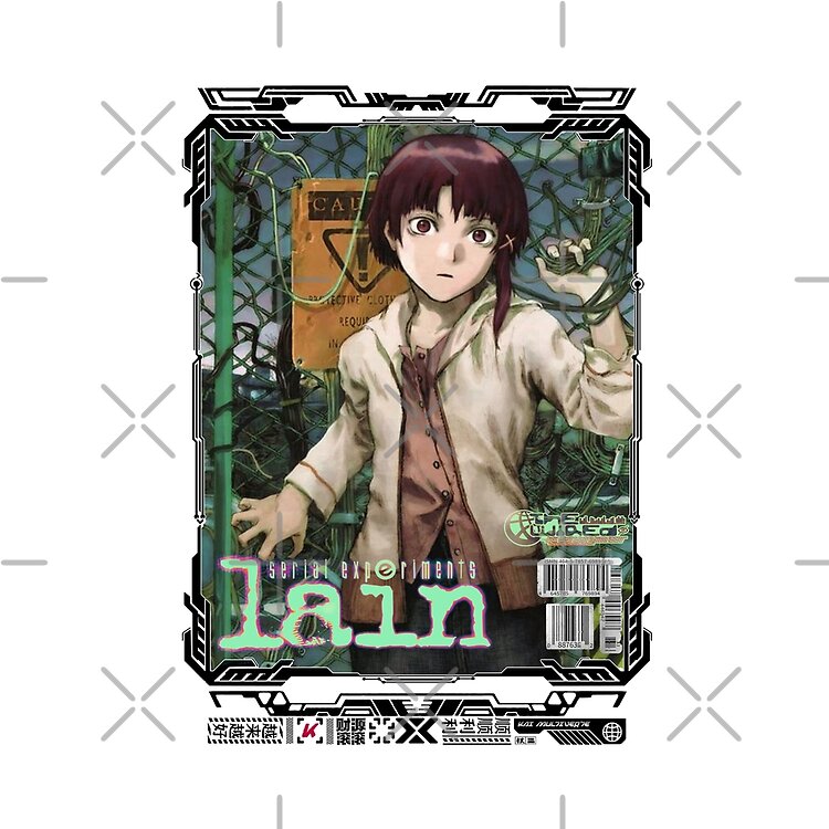 Serial Experiments Lain The Wired Virtual Girl Black And White Tote Bag - Image 2