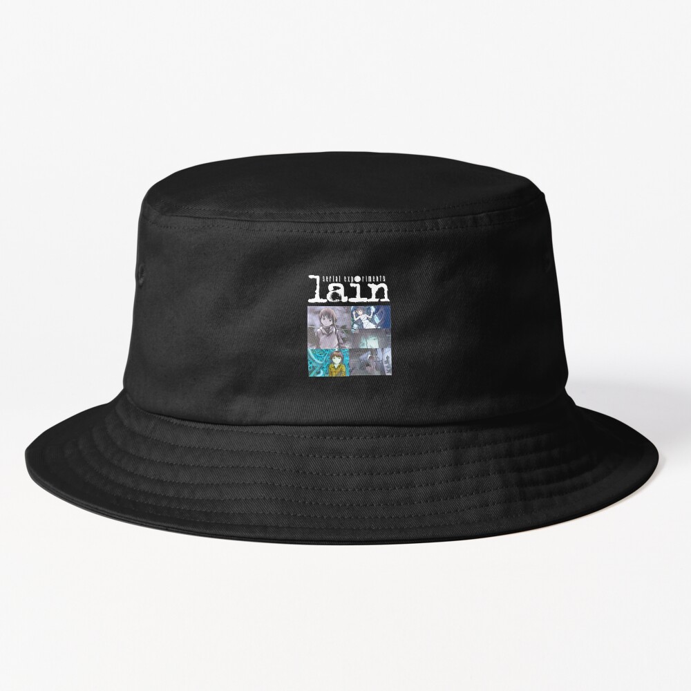 Serial Experiments Lain Vintage Anime Aesthetic Design Bucket Hat