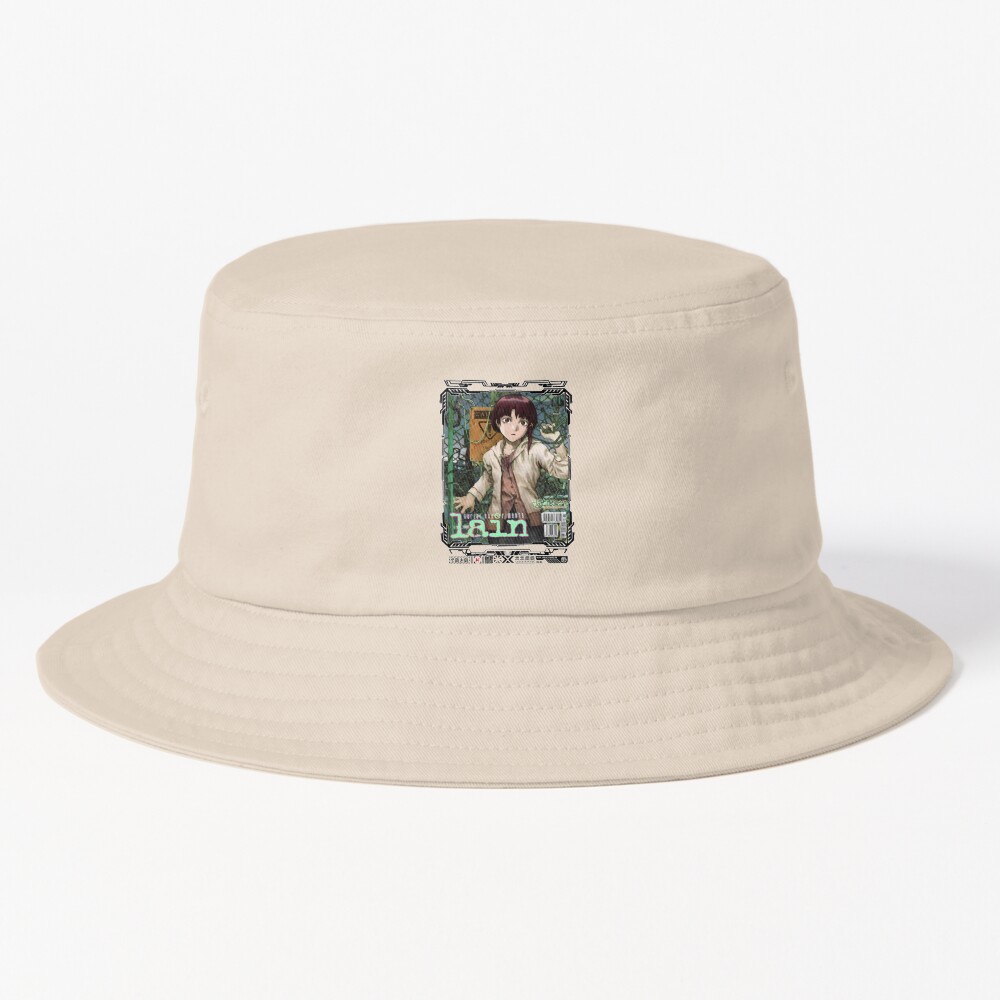 Serial Experiments Lain The Wired Virtual Girl Black And White Bucket Hat