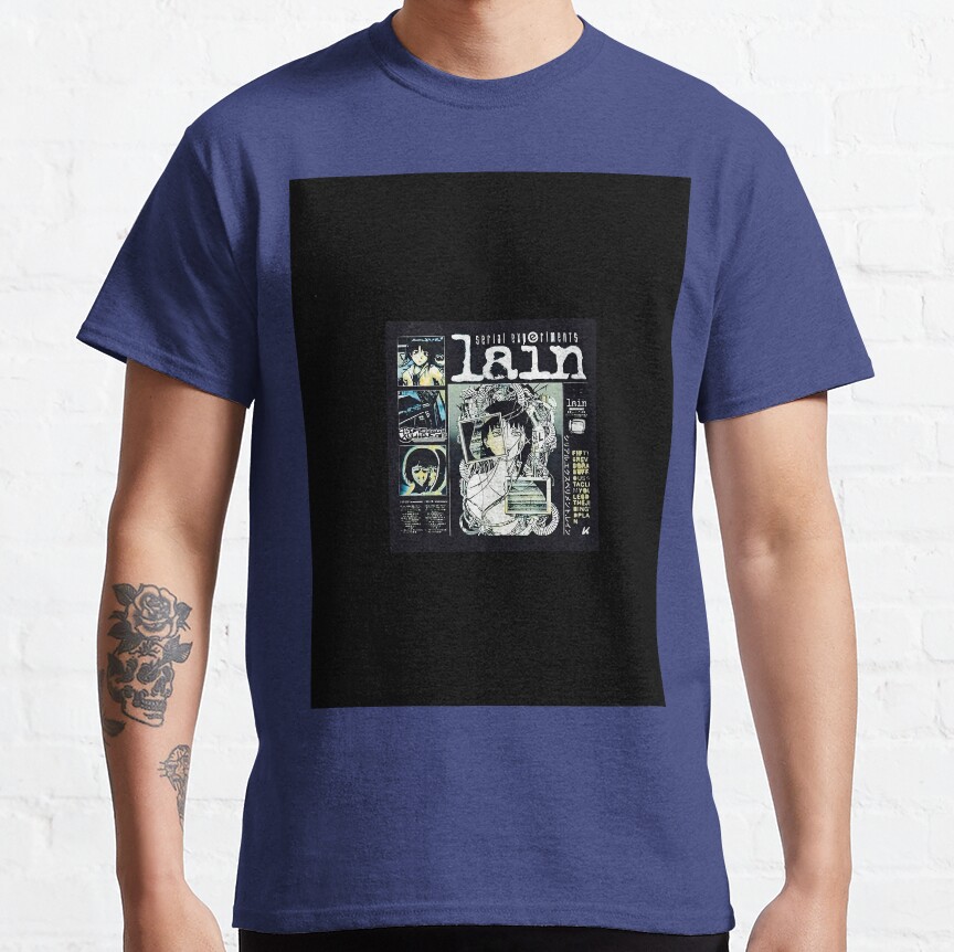 Serial Experiments Lain Cybercore Collage Design T-shirt