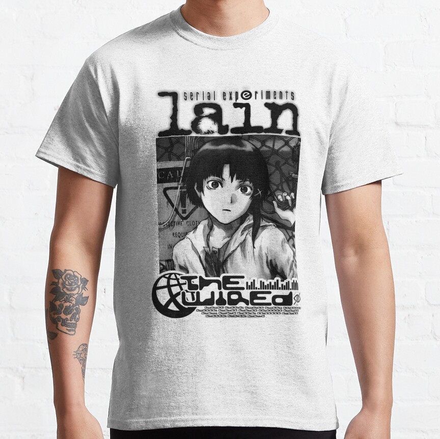 Black And White Serial Experiments Lain T-shirt