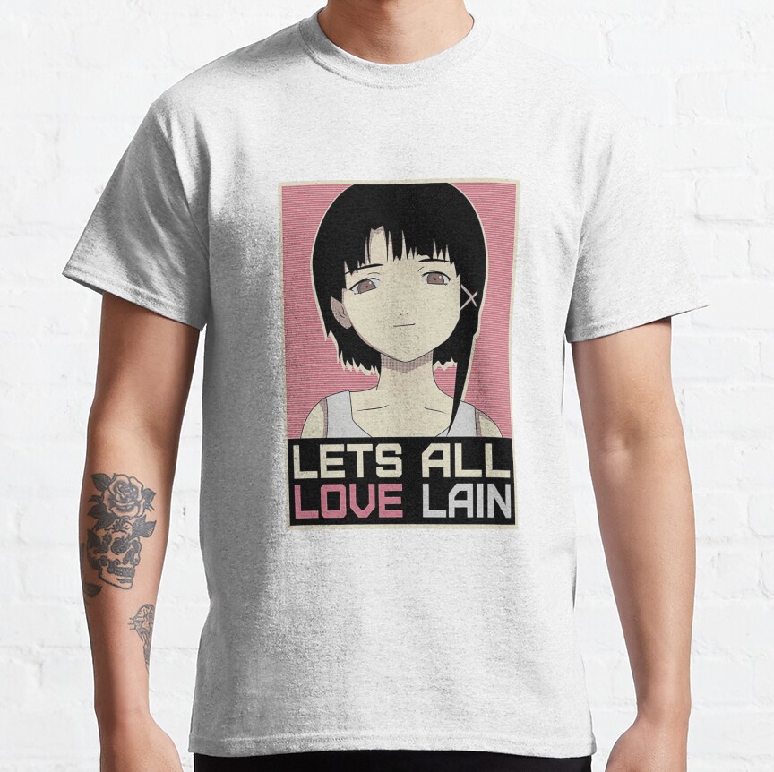 Serial Experiments Lain Lain Iwakura Lets All Love Lain T-shirt - Image 2