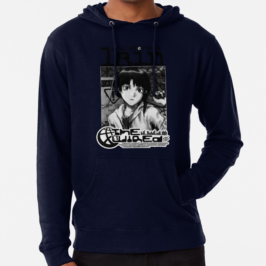 Black And White Serial Experiments Lain Hoodie - Image 5