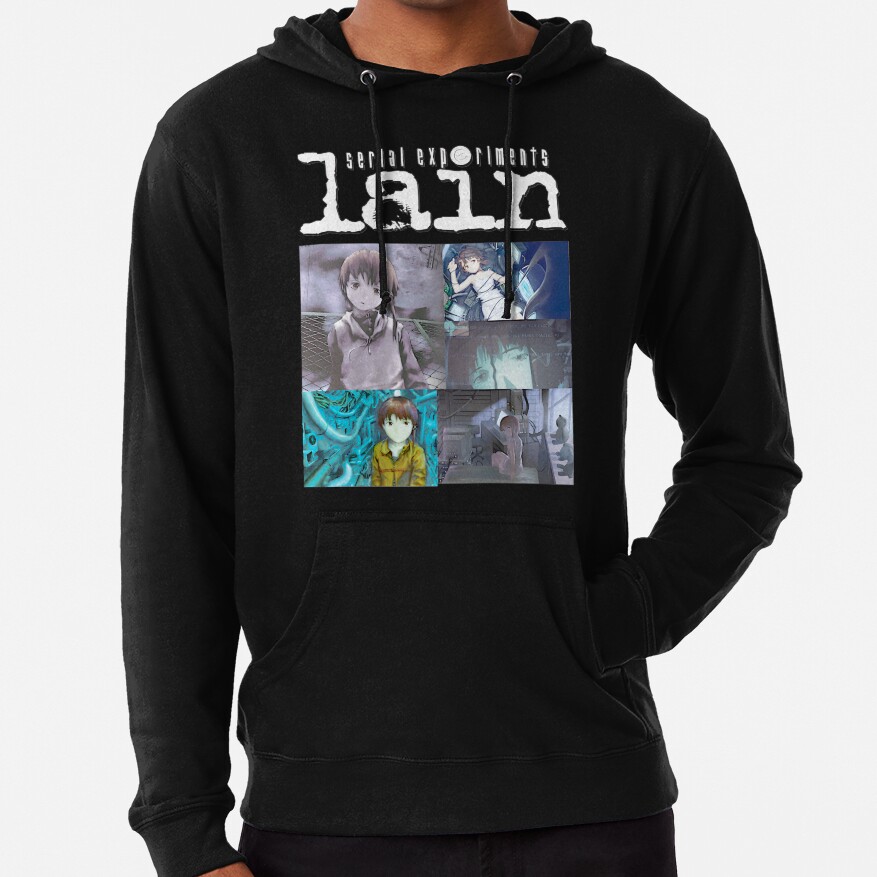 Serial Experiments Lain Vintage Anime Aesthetic Design Hoodie - Image 3