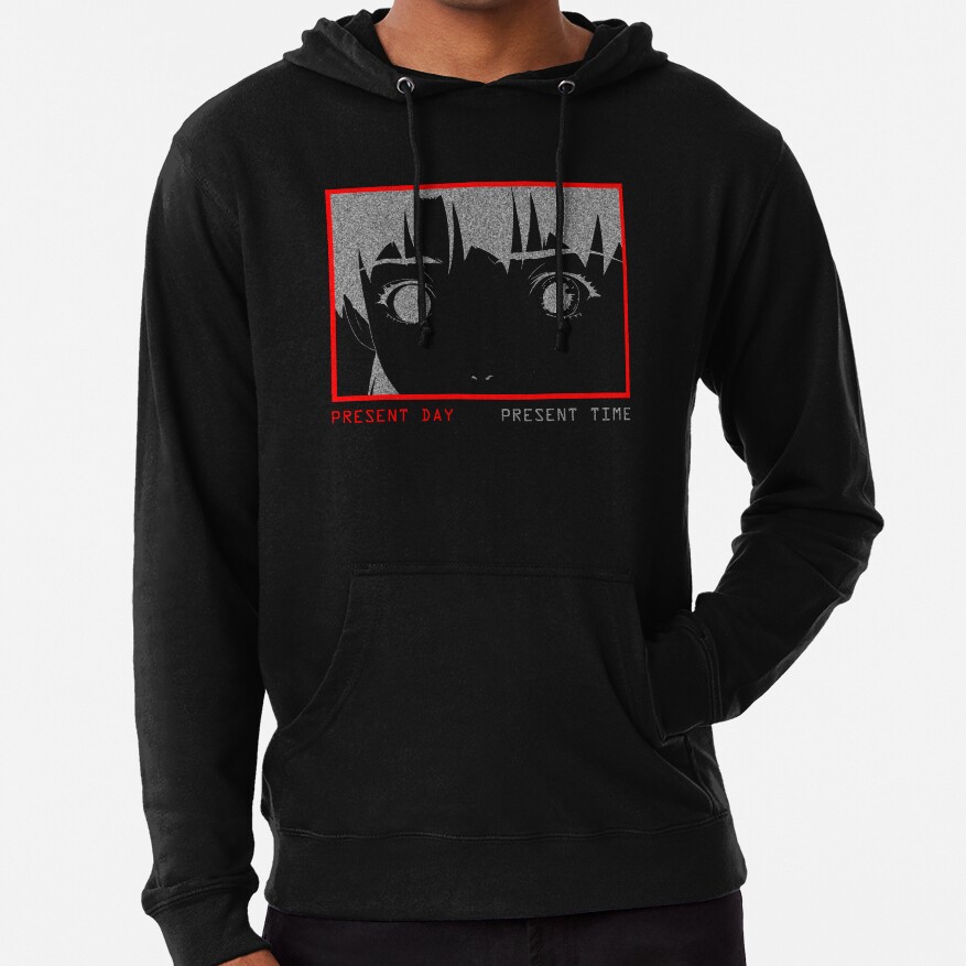 Present Day Present Time Lain White Noise Hoodie