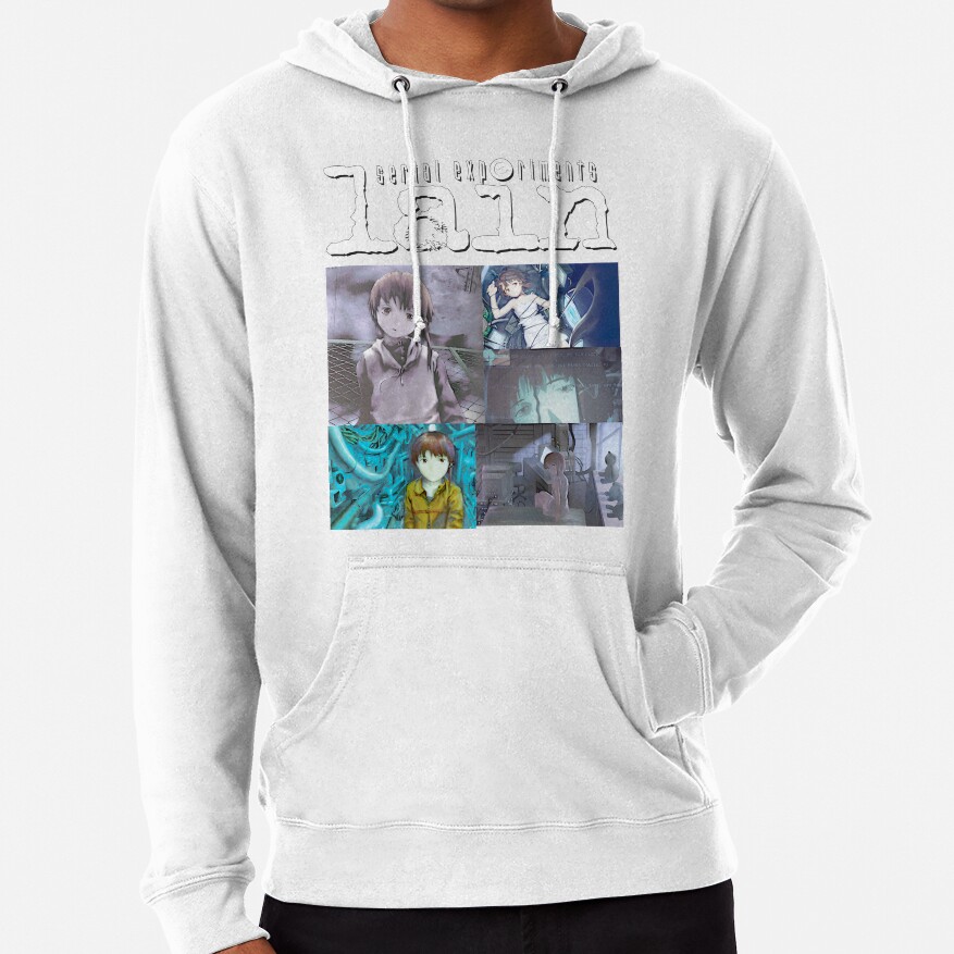 Serial Experiments Lain Vintage Anime Aesthetic Design Hoodie - Image 2