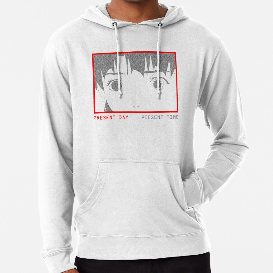 Present Day Present Time Lain White Noise Hoodie - Image 2