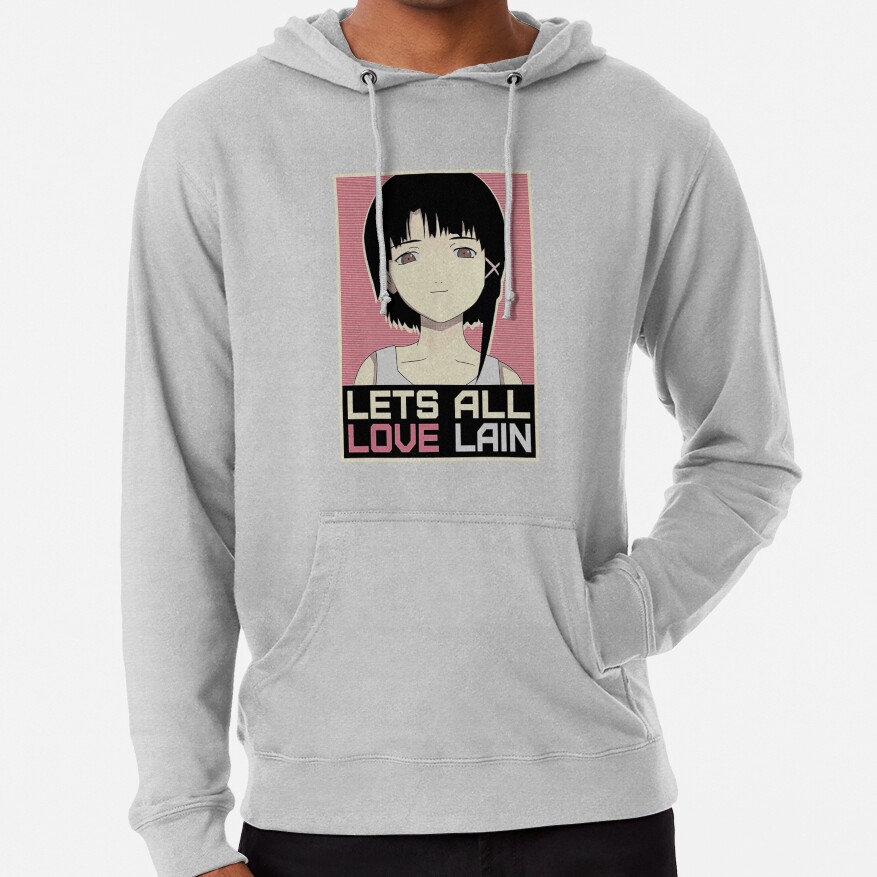 Serial Experiments Lain Lain Iwakura Lets All Love Lain Hoodie - Image 4