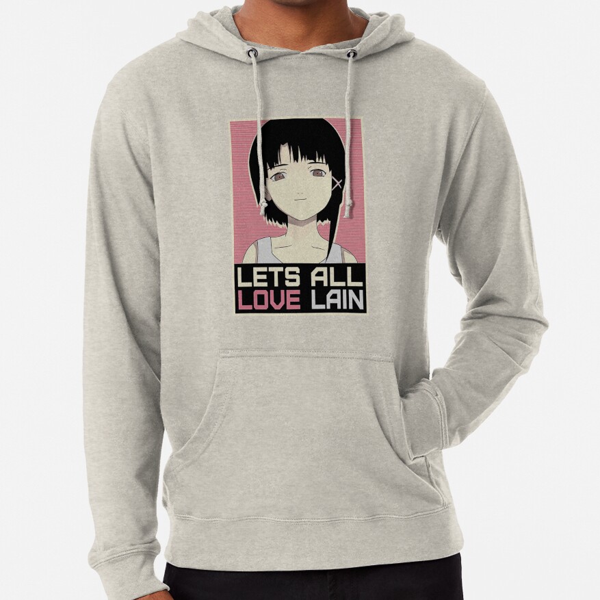 Serial Experiments Lain Lain Iwakura Lets All Love Lain Hoodie - Image 3