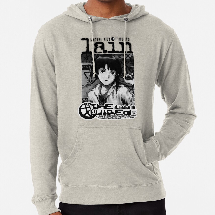 Black And White Serial Experiments Lain Hoodie - Image 3