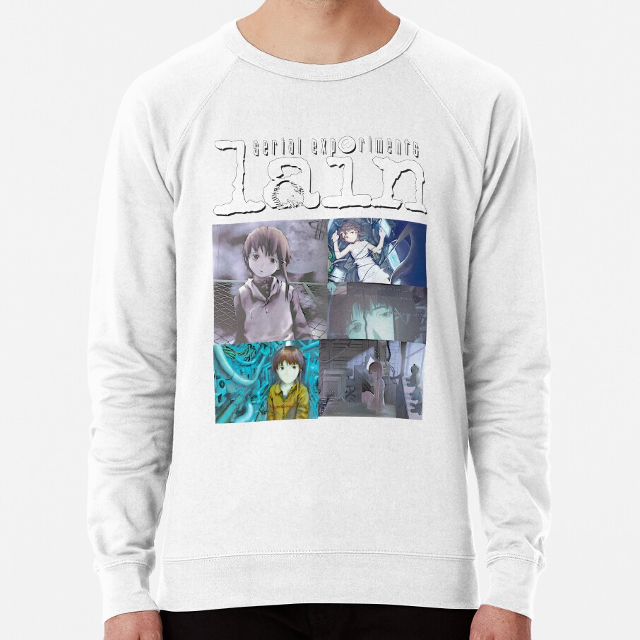 Serial Experiments Lain Vintage Anime Aesthetic Design Sweatshirt - Image 2