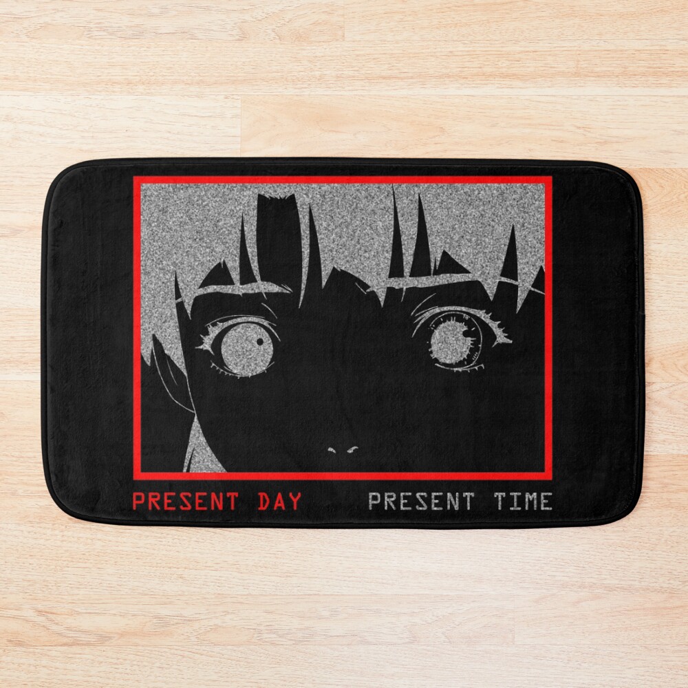 Present Day Present Time Lain White Noise Bath Mat
