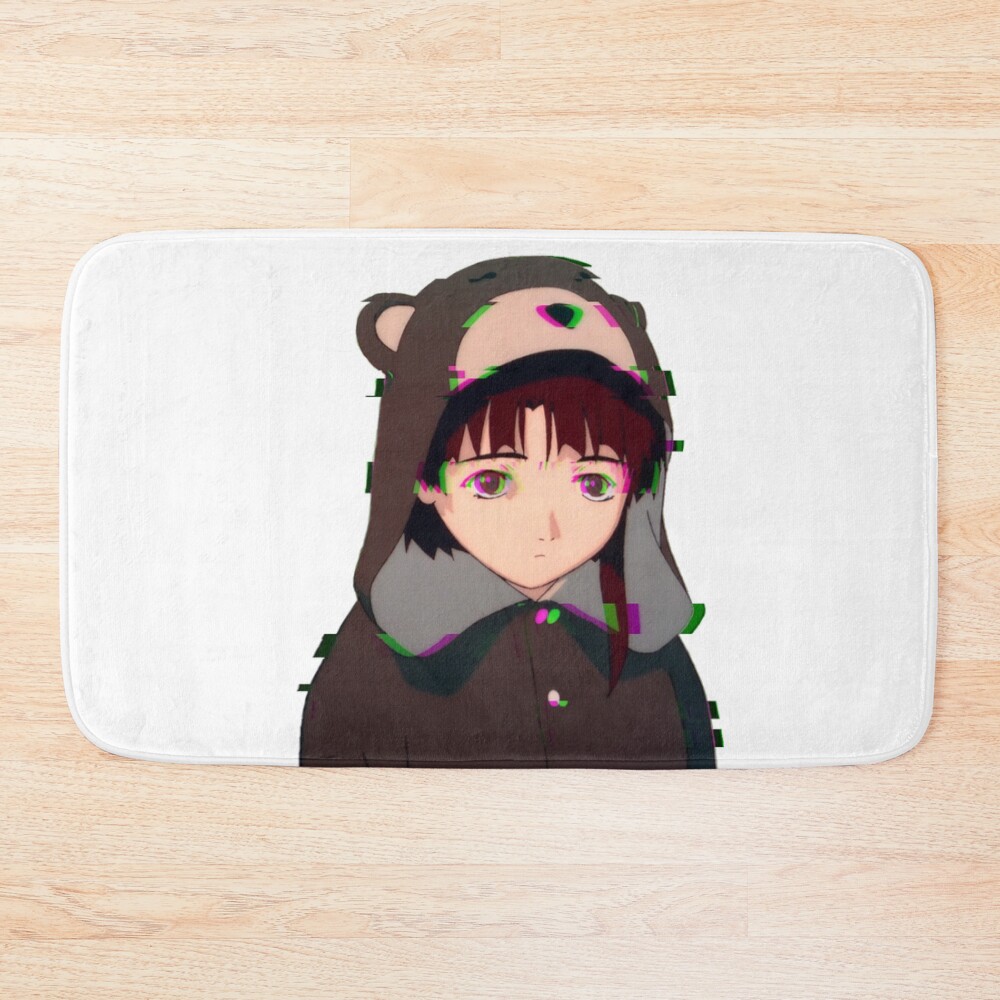 Lain Glitch Bath Mat
