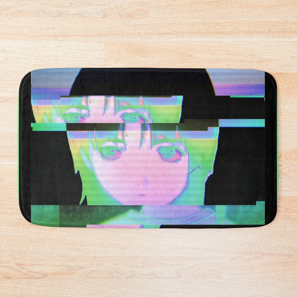Lain Iwakura Glitched Bath Mat