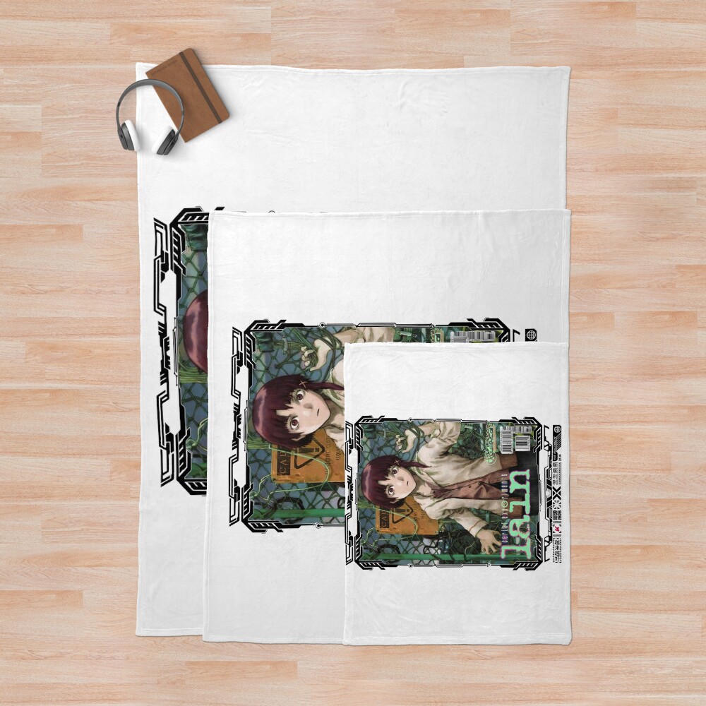 Serial Experiments Lain The Wired Virtual Girl Black And White Throw Blanket - Image 3