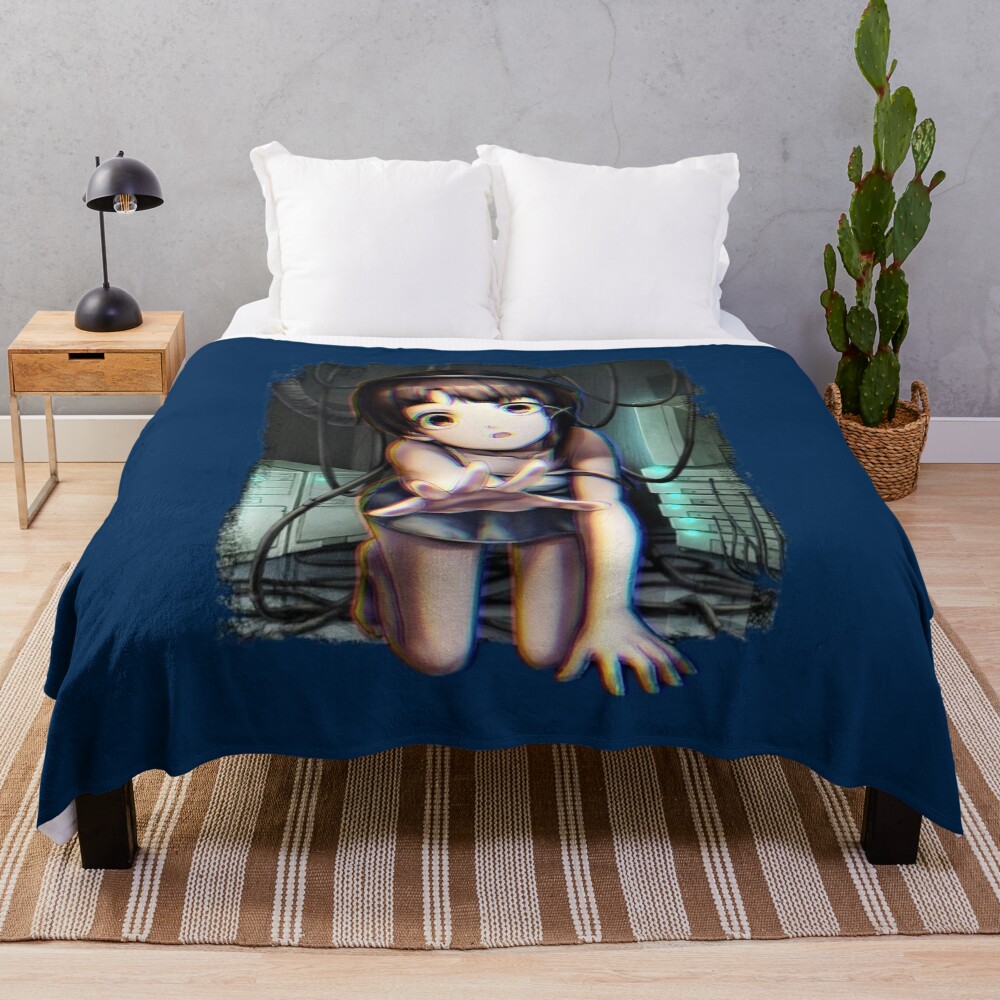 Lain Iwakura Serial Experiments Lain Throw Blanket
