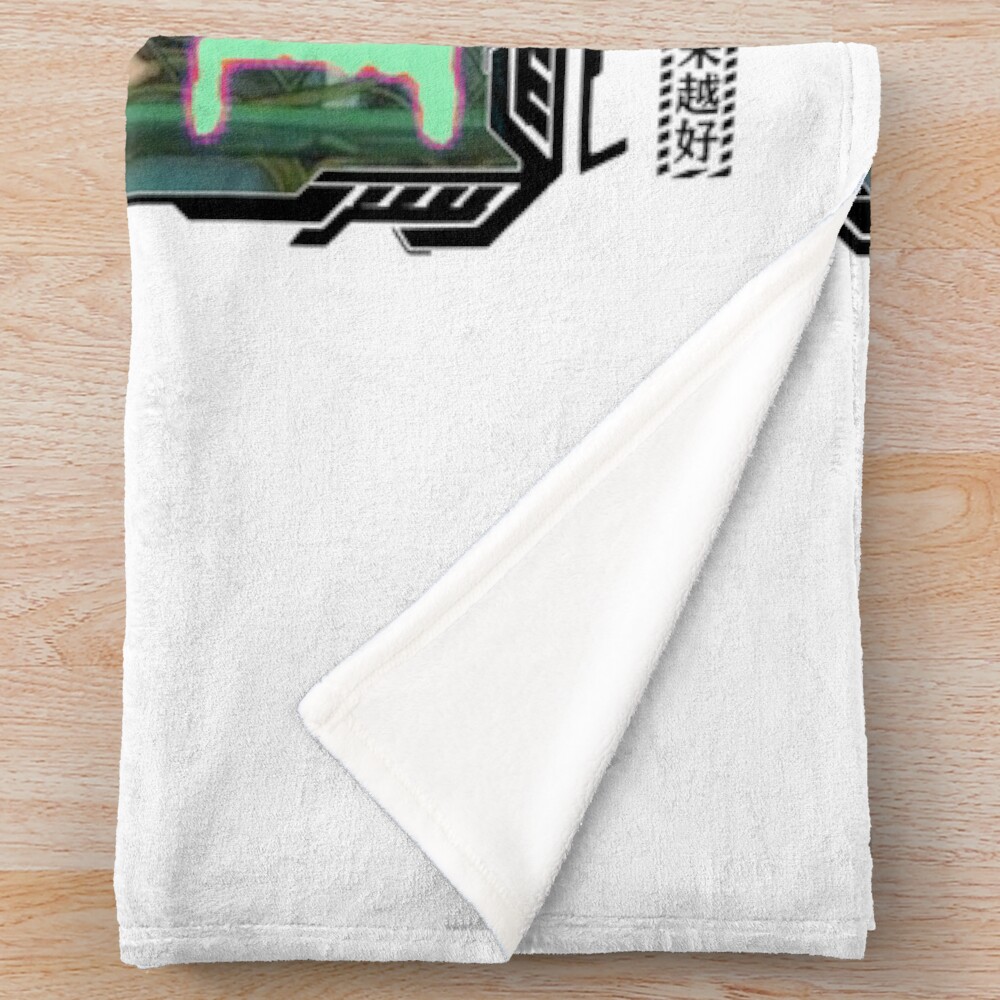 Serial Experiments Lain The Wired Virtual Girl Black And White Throw Blanket - Image 2