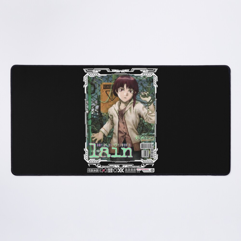 Serial Experiments Lain The Wired Virtual Girl Black And White Mouse Pad