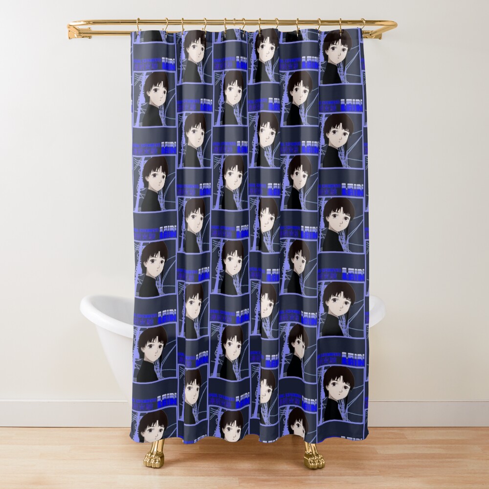 Serial Experiments Lain Jhasdjkkj Shower Curtain