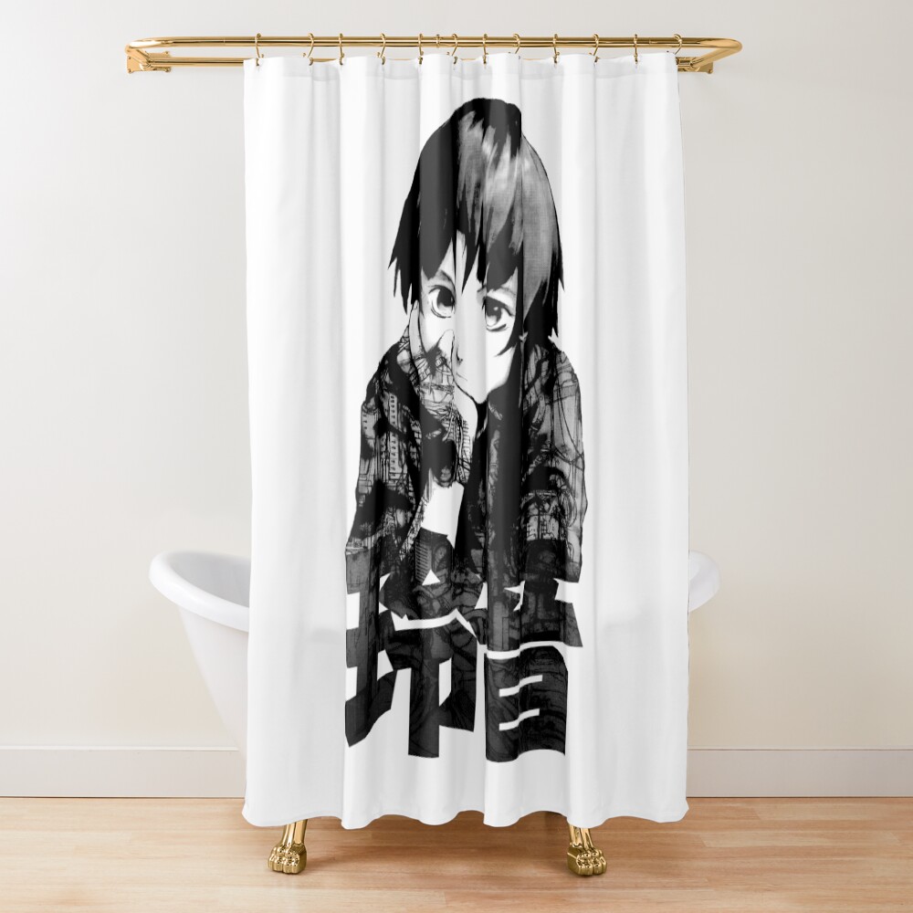 Internet Goddess Black Shower Curtain