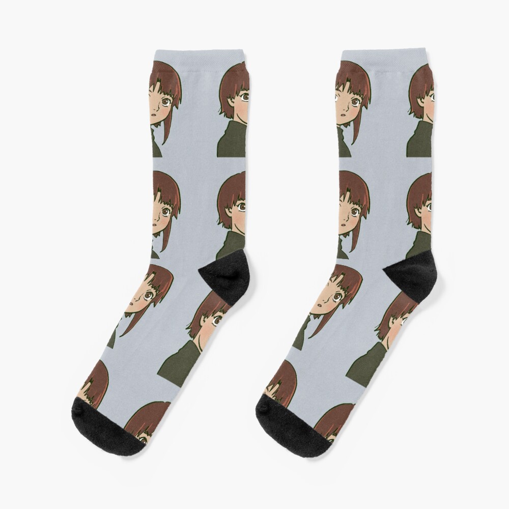 I Draw Anime Lain Iwakura Serial Experiments Lain Socks